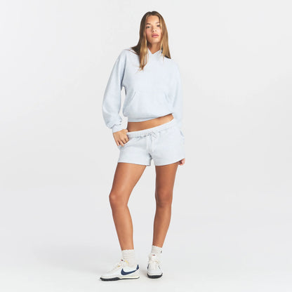 COTTON FLEECE HOODIE | LIGHT HEATHER GREY