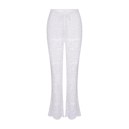 SWIM COVER-UPS CROCHET FLARE PANT | SNOW