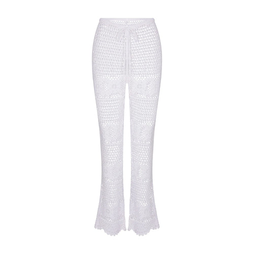 SWIM COVER-UPS CROCHET FLARE PANT | SNOW