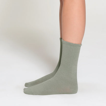 RIBBED CREW SOCK | MINERAL