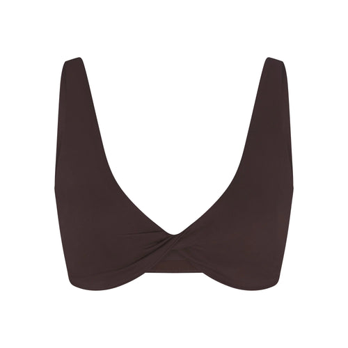 NikeSKIMS MATTE TWIST-FRONT BRA | DARK SEPIA