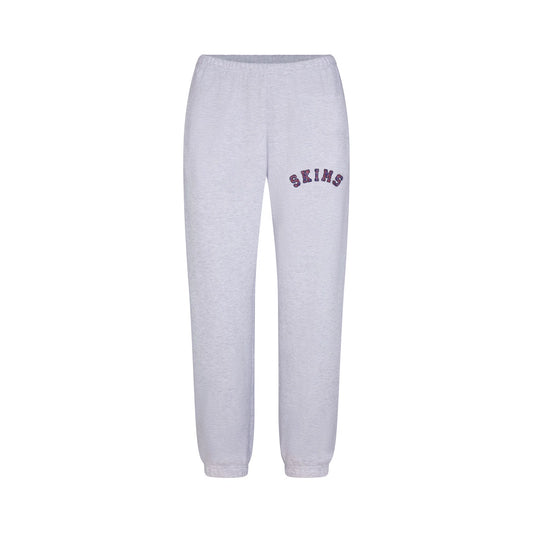 COTTON FLEECE JOGGER | LIGHT HEATHER GREY ARCHED SKIMS PLAID