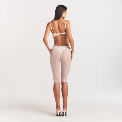 ULTRA FINE MESH DRAPED CAPRI | IVORY