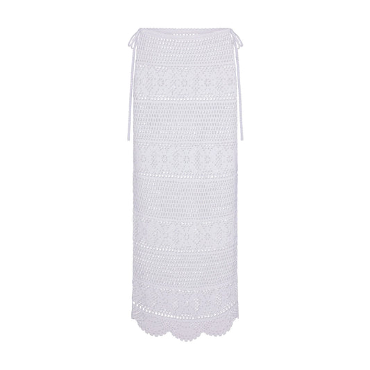 SWIM COVER-UPS CROCHET LONG SKIRT | SNOW