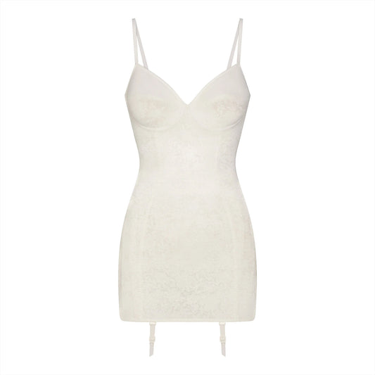 LACE SHAPEWEAR MINI SLIP DRESS | IVORY