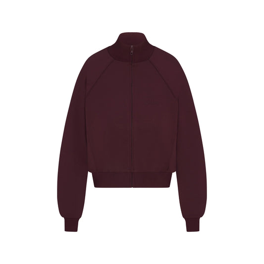 NikeSKIMS MATTE TRICOT TRACK JACKET | CURRANT
