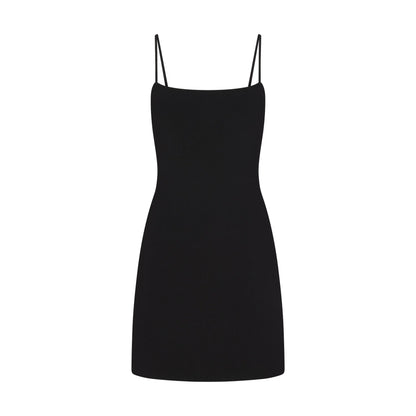 REFINED KNIT MINI DRESS | OBSIDIAN