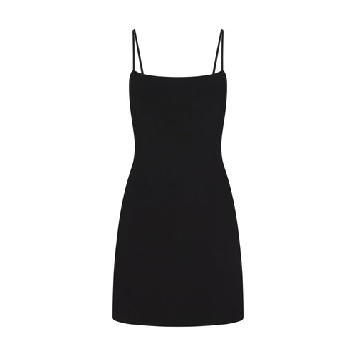 REFINED KNIT MINI DRESS | OBSIDIAN