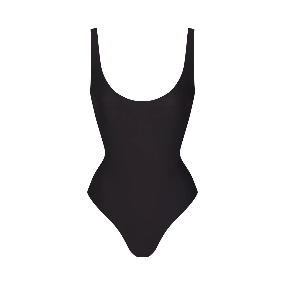 SKIMS BODY SCOOP LOW BACK THONG BODYSUIT | ONYX