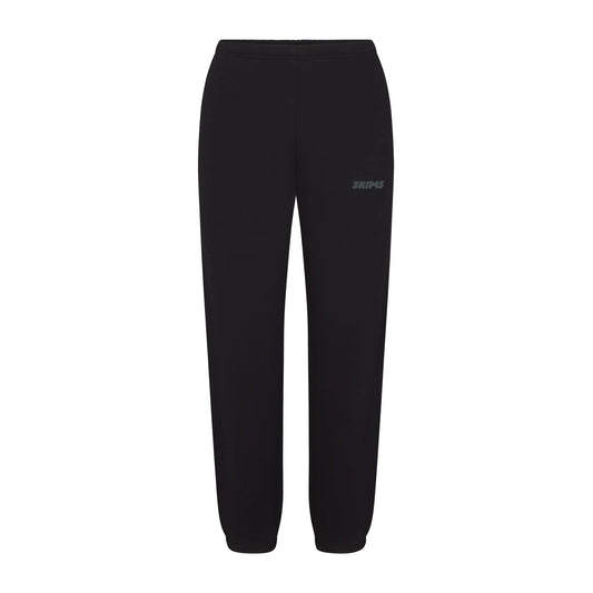 COTTON FLEECE JOGGER WITH EMBOSSED LOGO | ONYX
