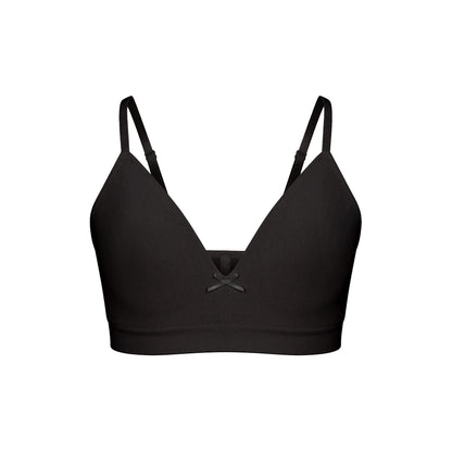 COTTON SEAMLESS JUNIORS TRAINING BRA 2-PACK | LIGHT HEATHER GREY AND SOOT
