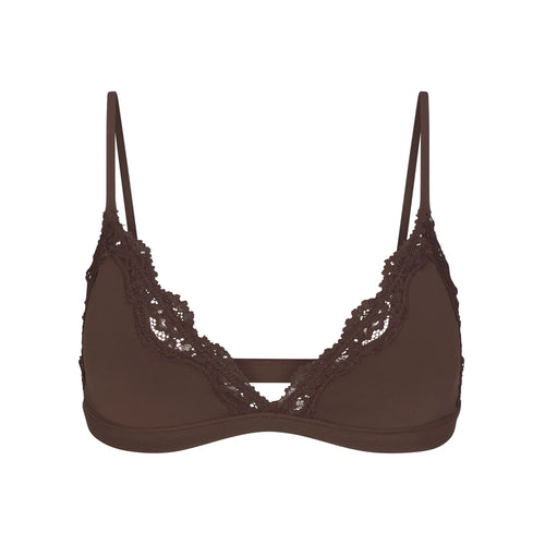 FITS EVERYBODY LACE TRIANGLE BRALETTE | ESPRESSO