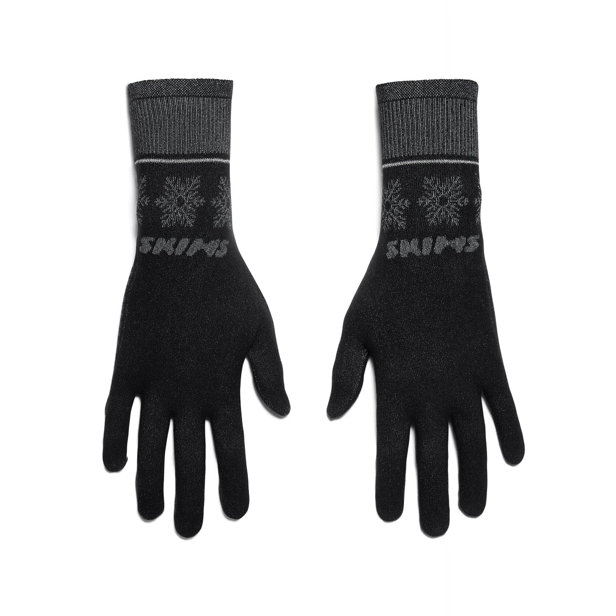 SKIMS FIRST LAYERS GLOVES | OBSIDIAN WINTER FAIR ISLE