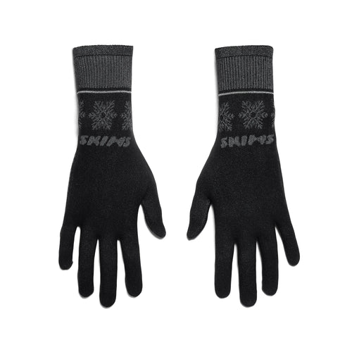 SKIMS FIRST LAYERS GLOVES | OBSIDIAN WINTER FAIR ISLE