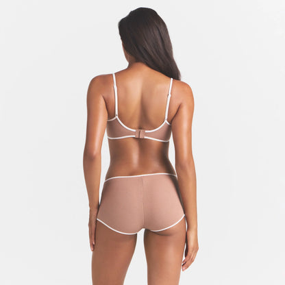 COTTON RIB BALCONETTE BRA | SIENNA CONTRAST