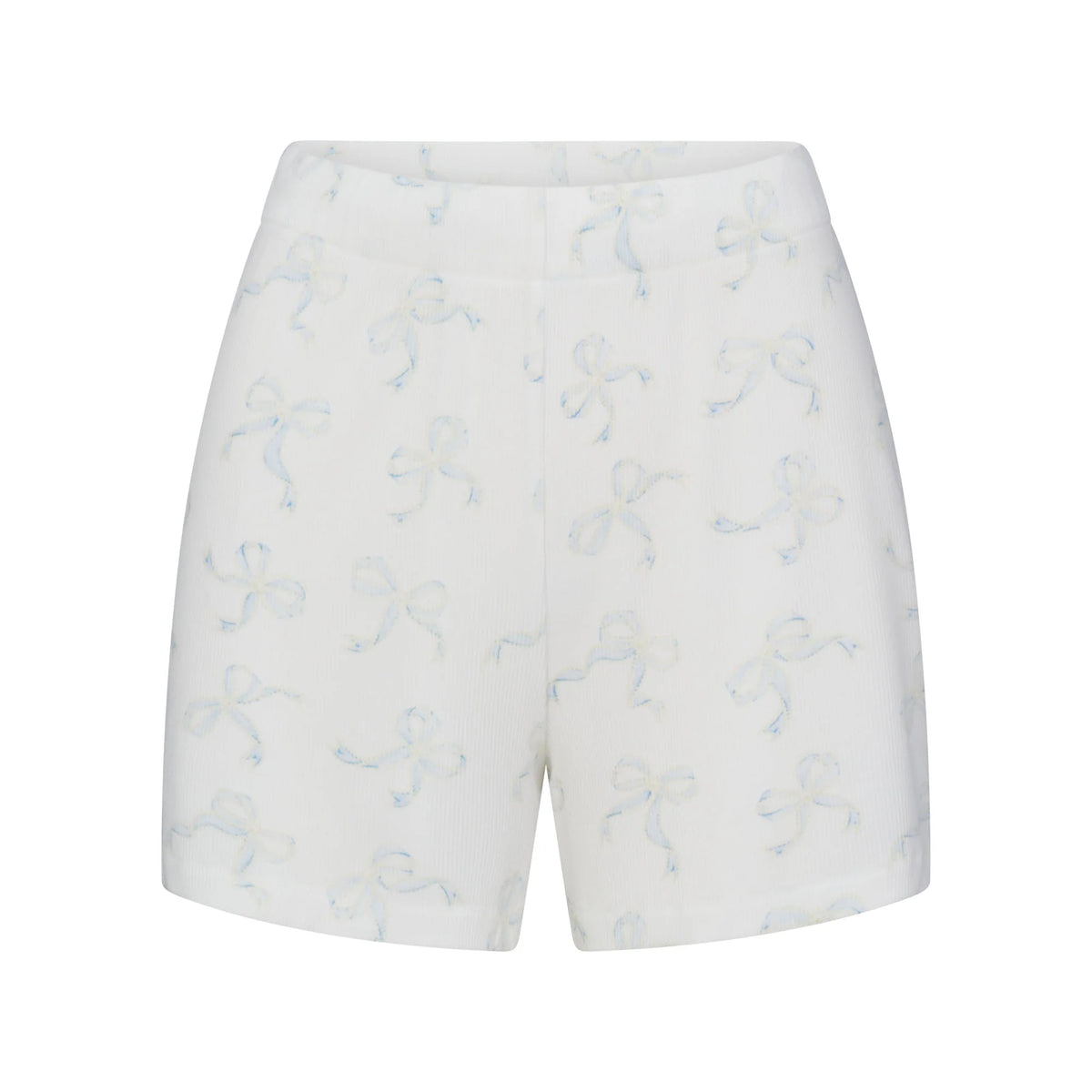 SOFT LOUNGE SHORT SLEEP SET | IVORY PEARL BOWS PRINT