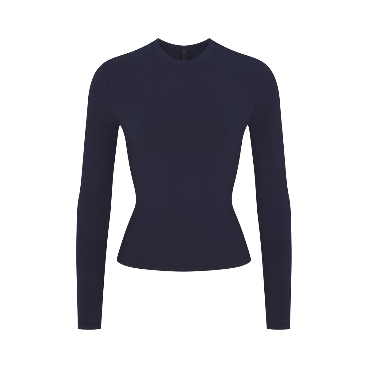 COTTON JERSEY LONG SLEEVE T-SHIRT | NAVY