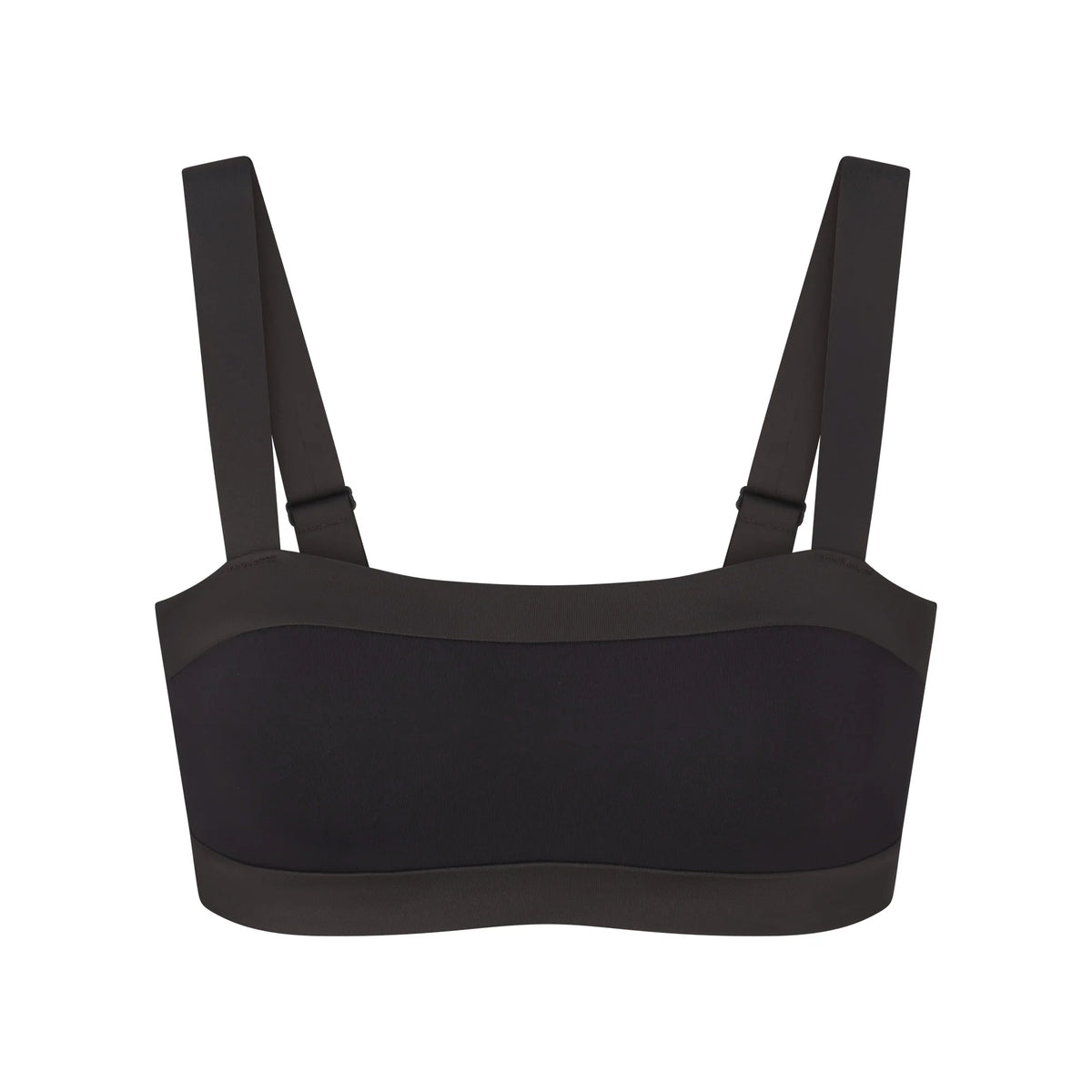 NikeSKIMS MATTE SHINE MIX STRAIGHT NECK BRA | OBSIDIAN AND IGNEOUS