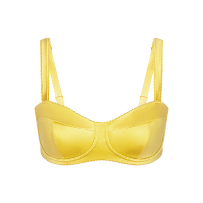 NikeSKIMS SATIN SHINE PANELED PICOT BRA | CITRINE