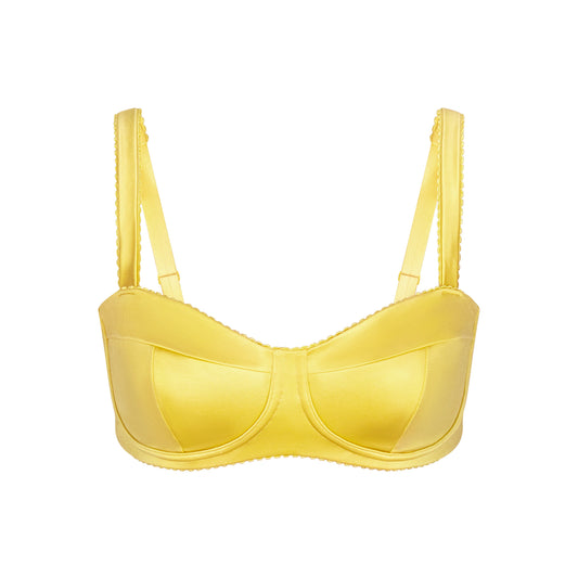 NikeSKIMS SATIN SHINE PANELED PICOT BRA | CITRINE
