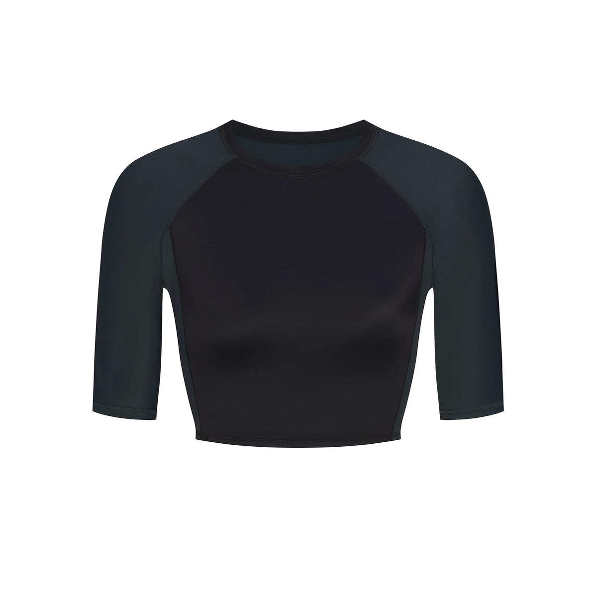 NikeSKIMS SHINE PADDED HALF SLEEVE CROP TOP | OBSIDIAN AND DARK TEAL
