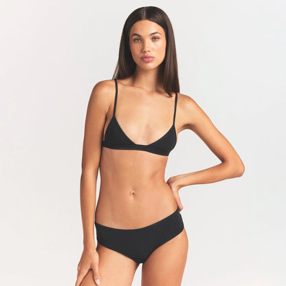 EVERYDAY COTTON TRIANGLE BRALETTE | ONYX