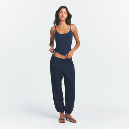 COTTON JERSEY SCOOP NECK CAMI | NAVY