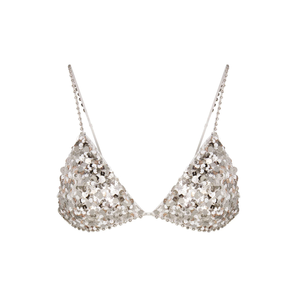NOVELTY INTIMATES SEQUIN BRALETTE AND HIPSTER SET | SNOW