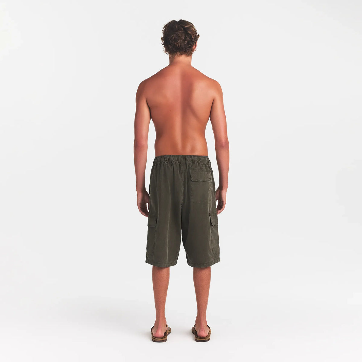 WOVEN MENS RELAXED CARGO SHORT | JUNGLE