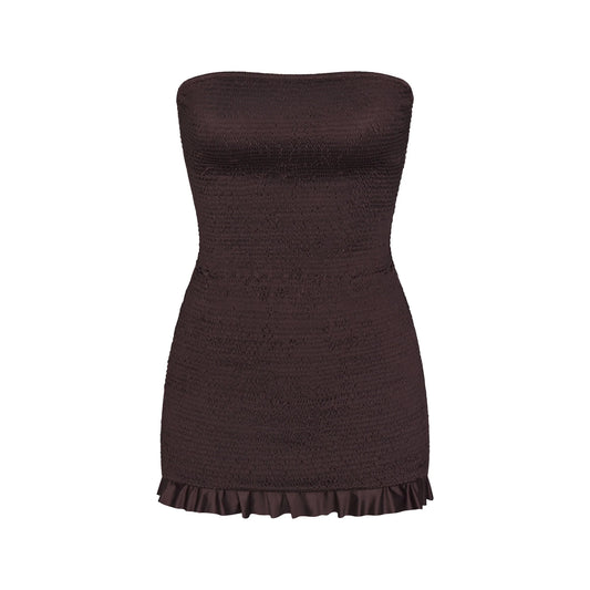 SATIN SWIM SMOCKED MINI DRESS | PHOENIX