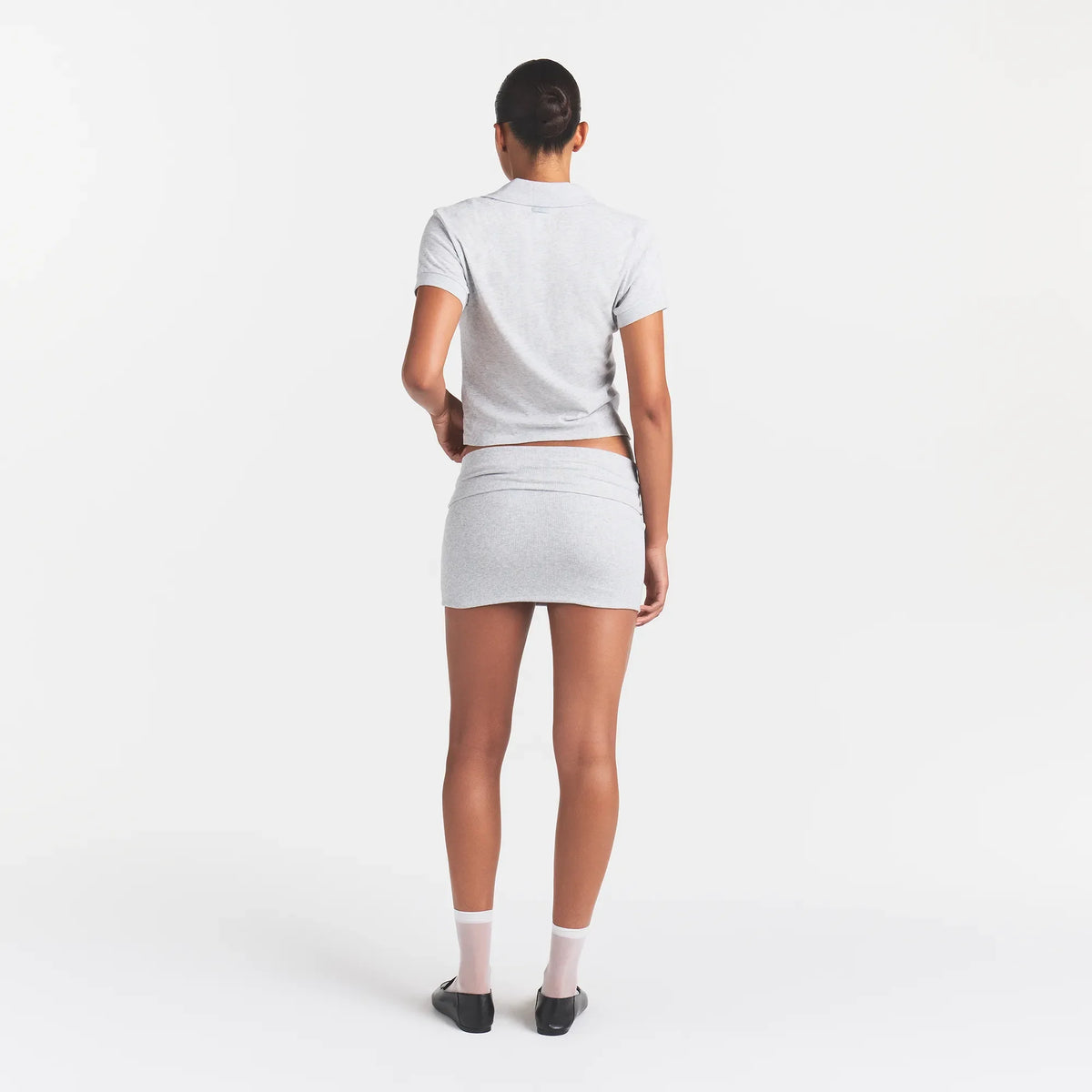 WORN IN JERSEY POLO | LIGHT HEATHER GREY