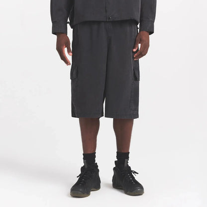 WOVEN MENS RELAXED CARGO SHORT | ONYX