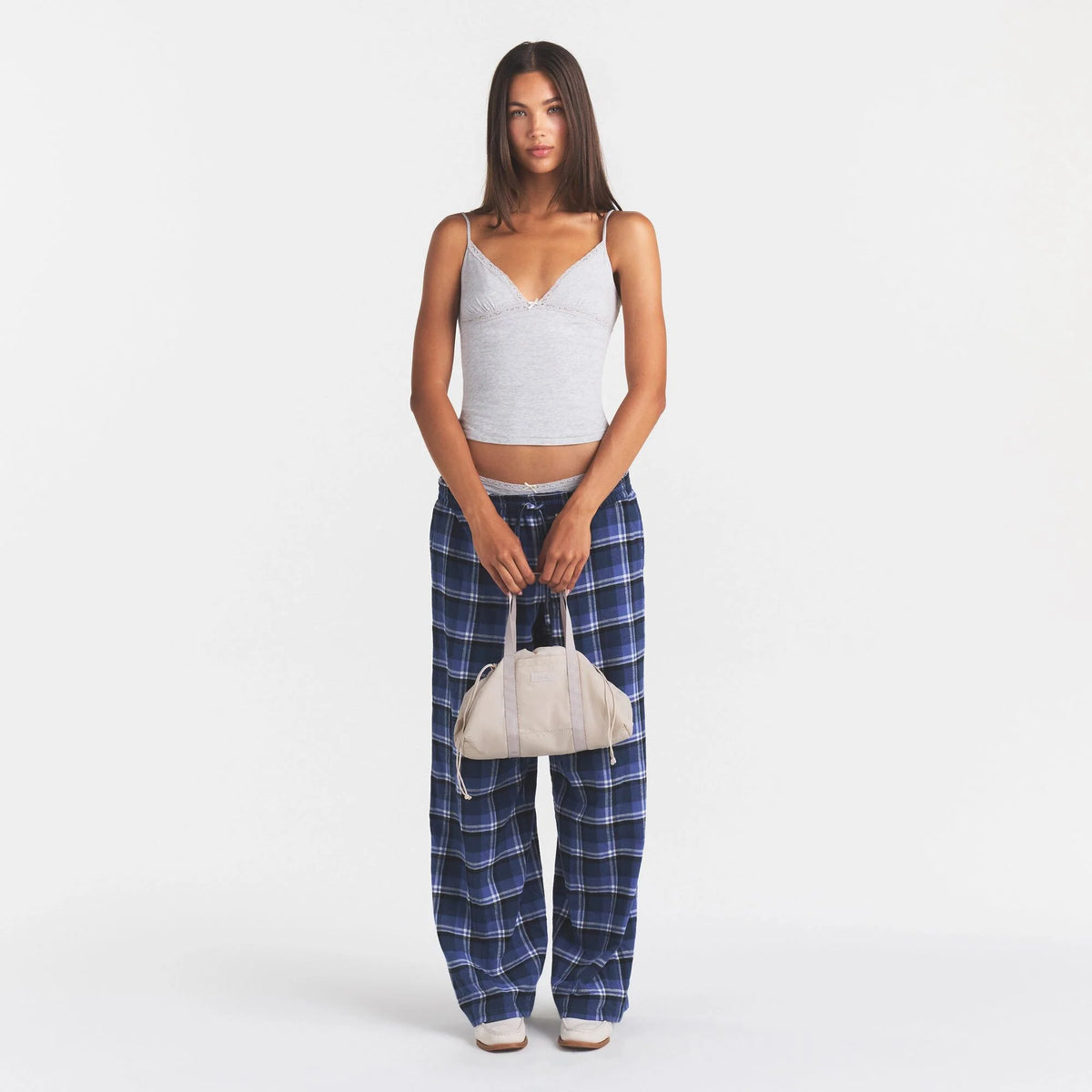 MINI NYLON DRAWSTRING BAG | STONE