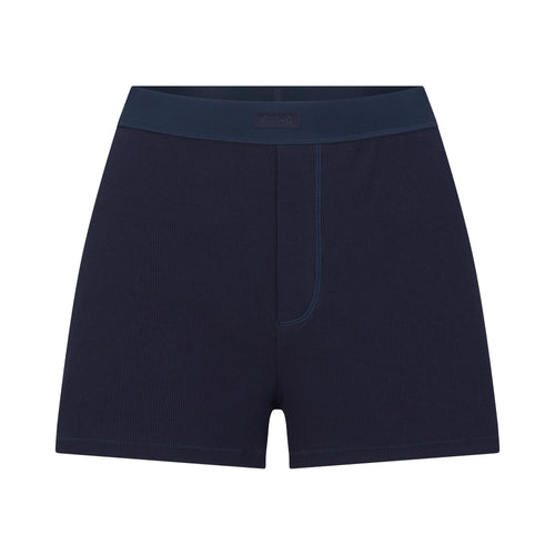 COTTON RIB LOOSE BOXER | NAVY