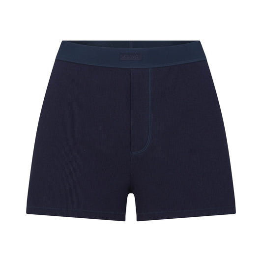 COTTON RIB LOOSE BOXER | NAVY