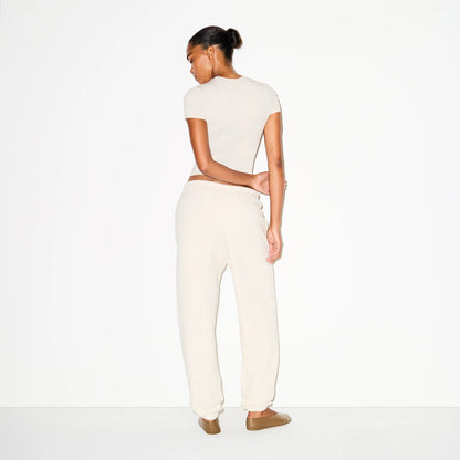 COTTON FLEECE JOGGER | OATMEAL HEATHER