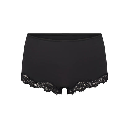 FITS EVERYBODY LACE TRIANGLE CAMI AND BOY SHORT SET | ONYX