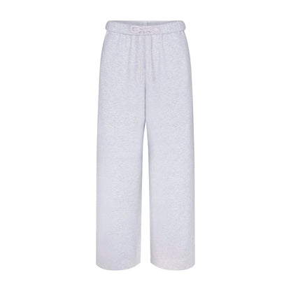 COTTON FLEECE STRAIGHT LEG PANT | LIGHT HEATHER GREY