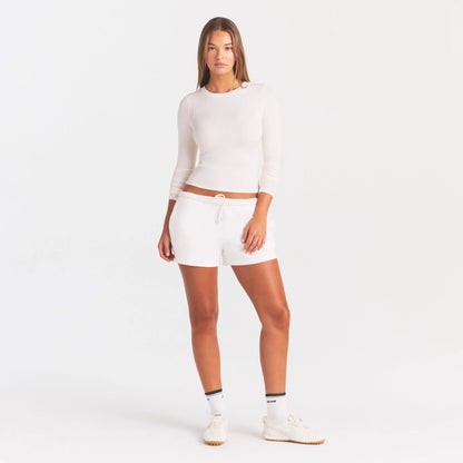 COTTON RIB LONG SLEEVE T-SHIRT | MARBLE