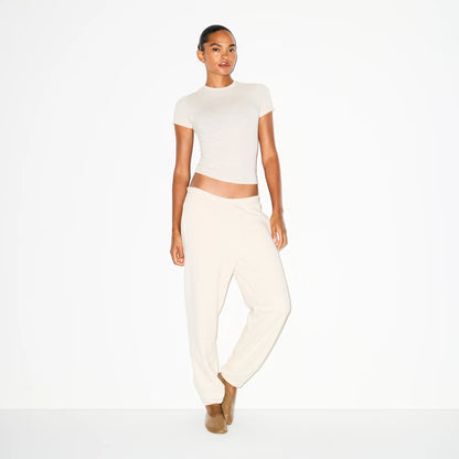 COTTON FLEECE JOGGER | OATMEAL HEATHER