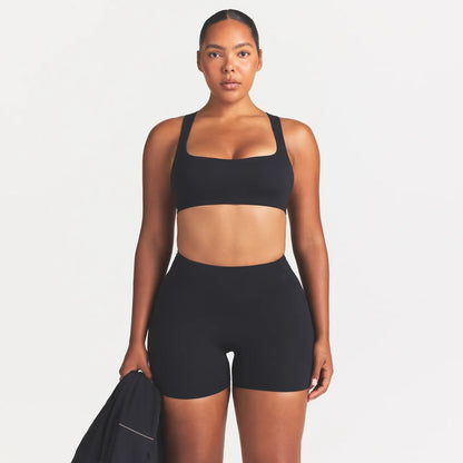 NikeSKIMS STUDIO STRETCH 5" BIKER SHORT | OBSIDIAN