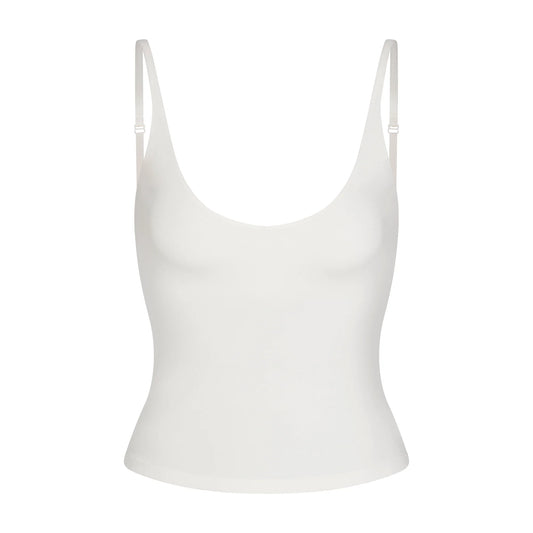 SMOOTH LAYERS SCOOP NECK CAMI | EGRET