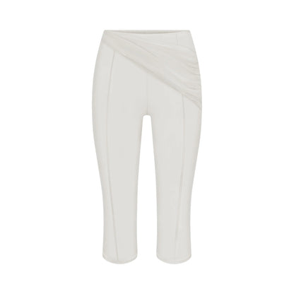ULTRA FINE MESH DRAPED CAPRI | IVORY