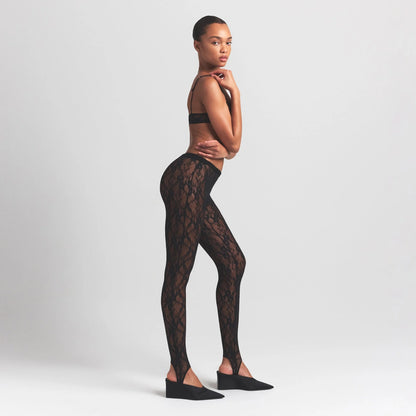 STRETCH LACE STIRRUP LEGGING | SOOT