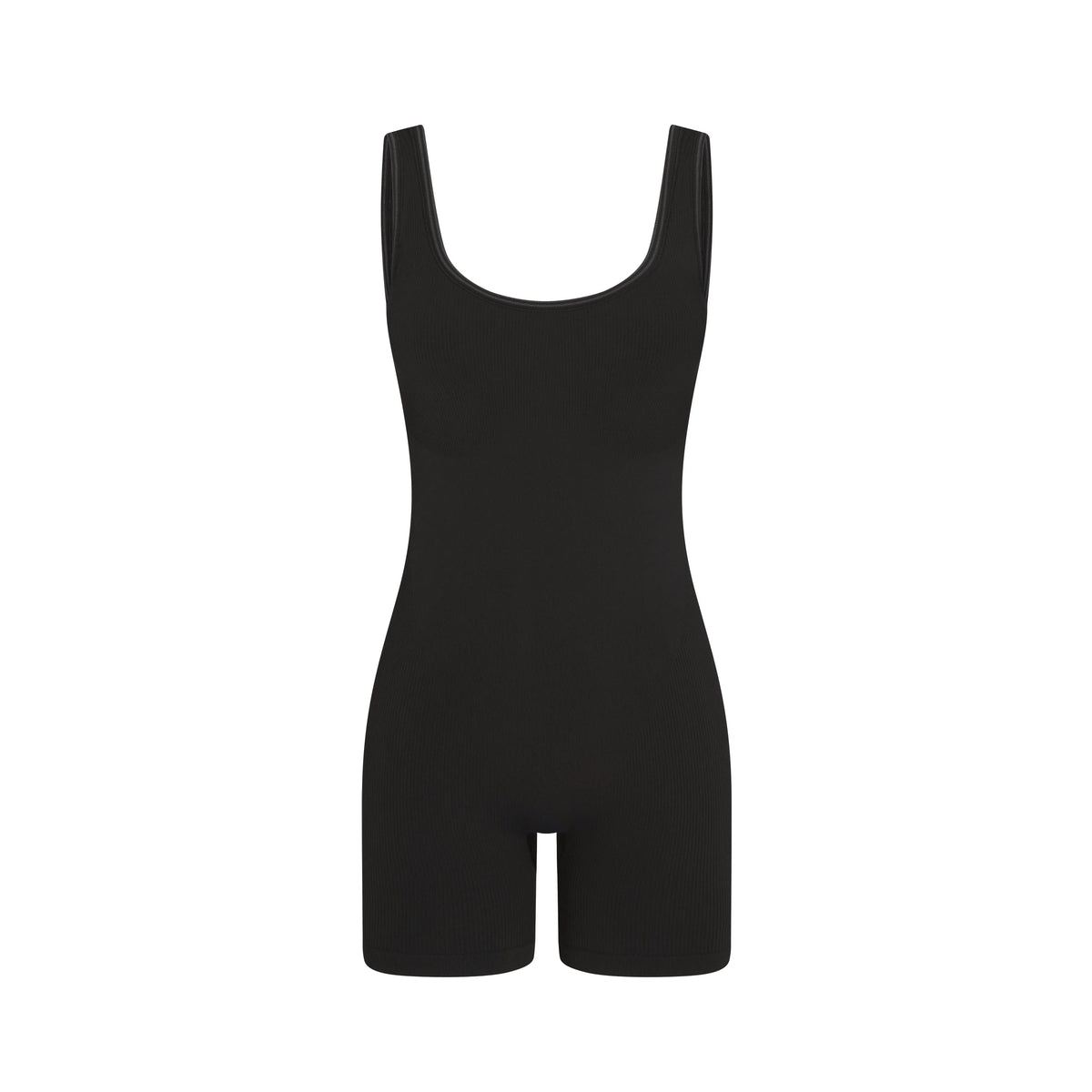 NikeSKIMS RIBBED SEAMLESS SCOOP 5" ONE PIECE | OBSIDIAN