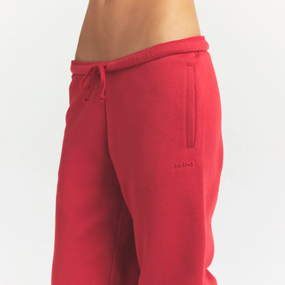 COTTON FLEECE JOGGER | WASHED RED