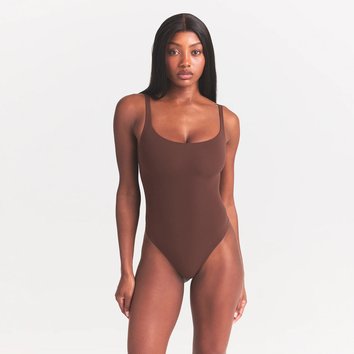FITS EVERYBODY SQUARE NECK BODYSUIT | COCOA