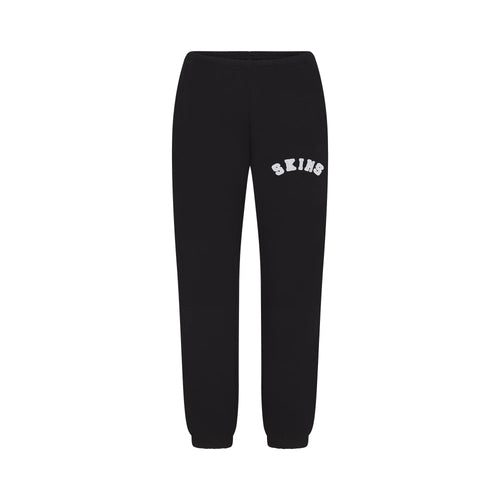 COTTON FLEECE JOGGER | ONYX SNOW ARCHED SKIMS LOGO