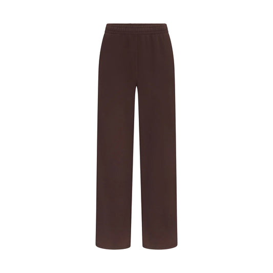 FRENCH TERRY STRAIGHT LEG PANT | ESPRESSO