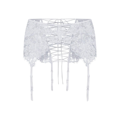 SKIMS LACE GARTER SKIRT | SNOW